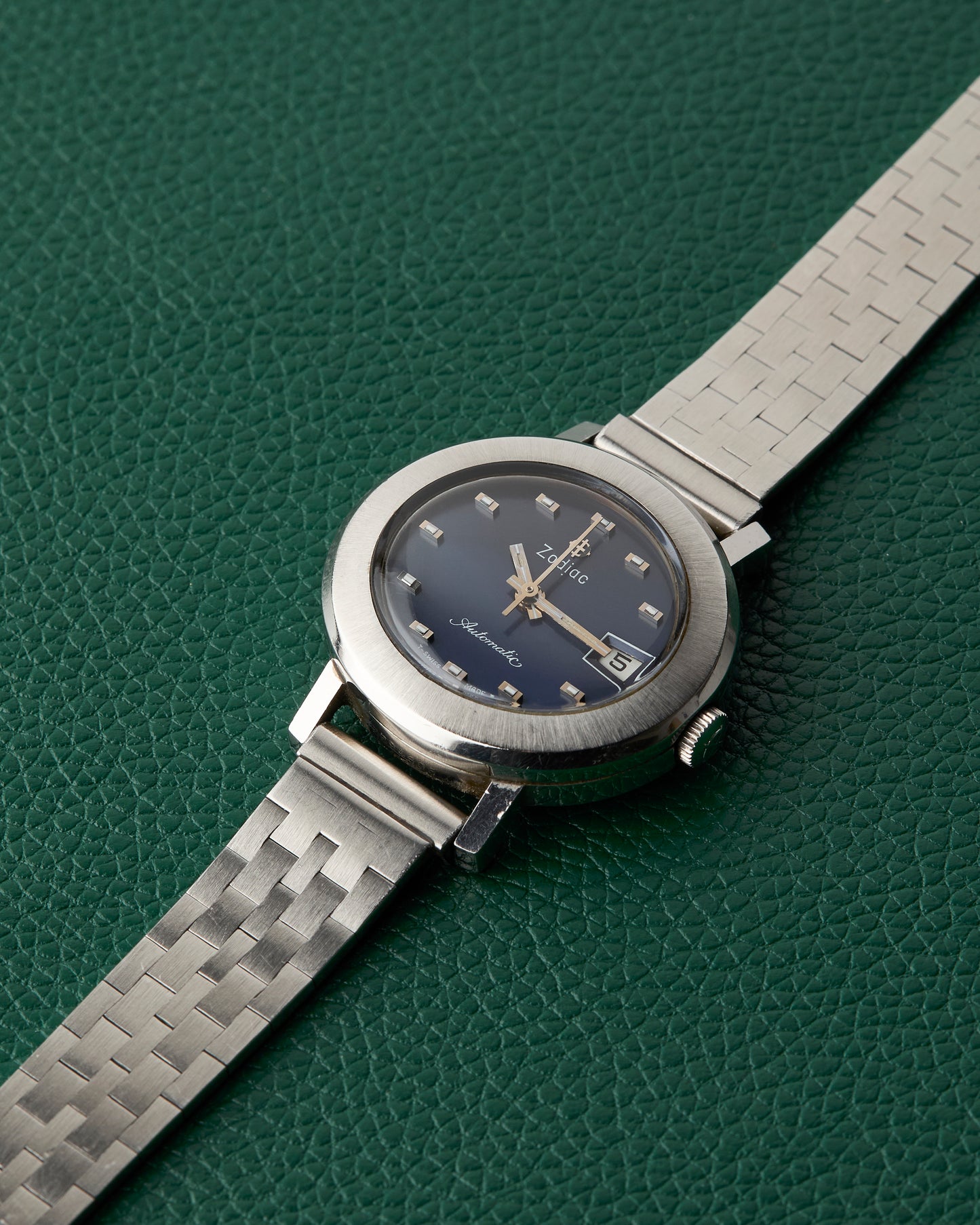 Zodiac Ref. 472-937 Blue Dial Brick Bracelet Automatic