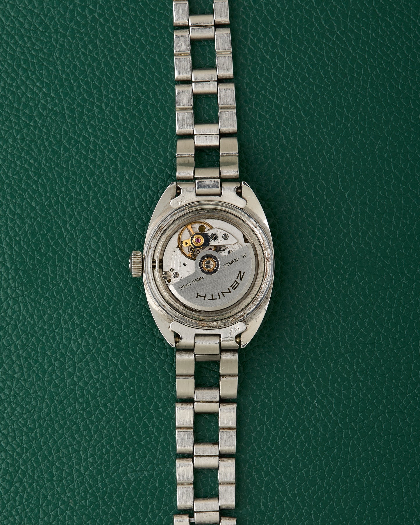 Zenith Silver Dial C-Case Vintage Ladies Watch Gay Freres Ladder Bracelet