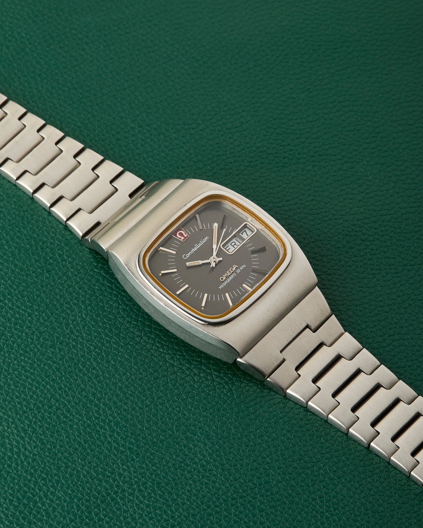 Omega Constellation Ref. 196.0016 Day-Date Slate Grey Dial Megaquartz 32 KHz