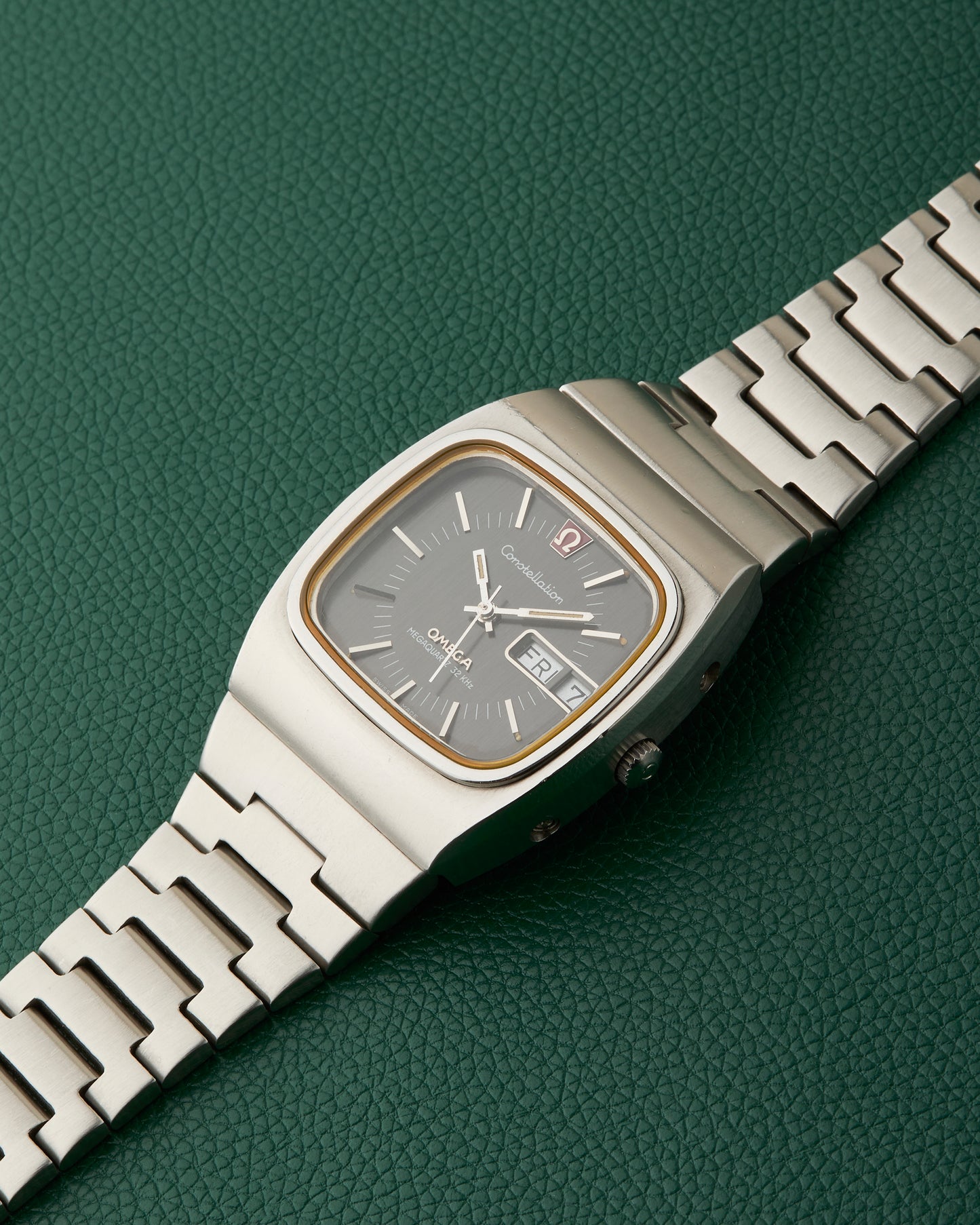 Omega Constellation Ref. 196.0016 Day-Date Slate Grey Dial Megaquartz 32 KHz