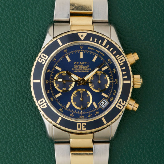 Zenith De Luca 89.0310.400 El Primero Blue Dial Steel & 14K Gold