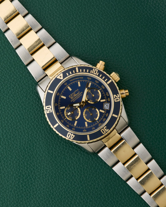 Zenith De Luca 89.0310.400 El Primero Blue Dial Steel & 14K Gold