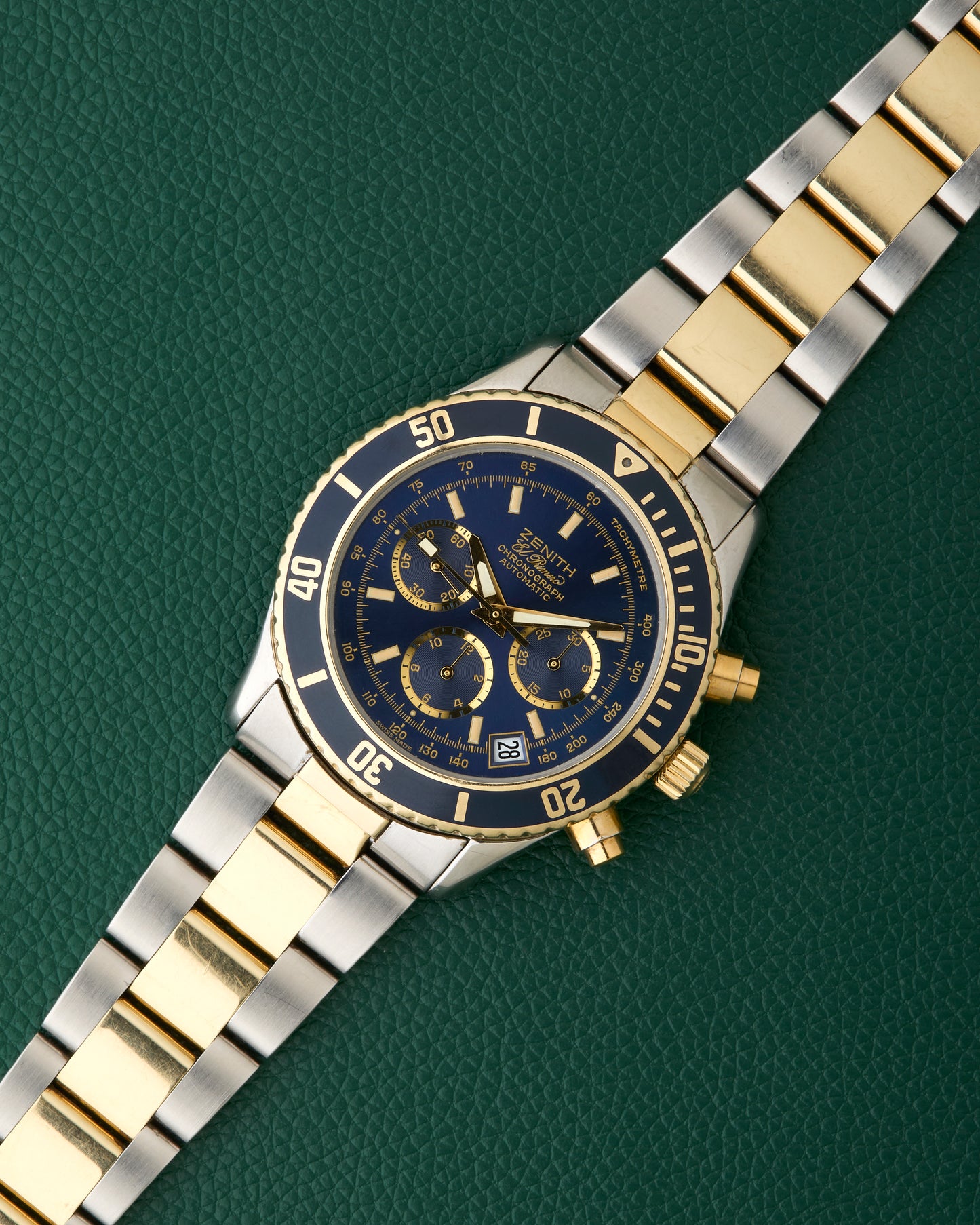 Zenith De Luca 89.0310.400 El Primero Blue Dial Steel & 14K Gold