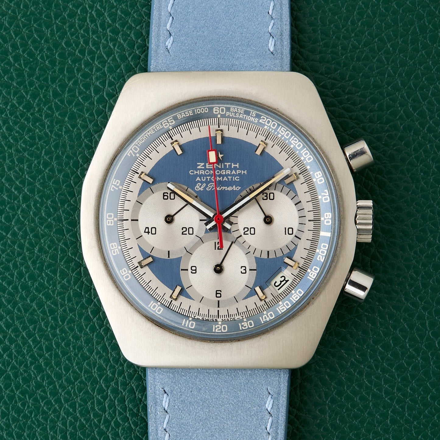 Zenith A788 El Primero Vintage Chronograph Pulsations Blue Dial