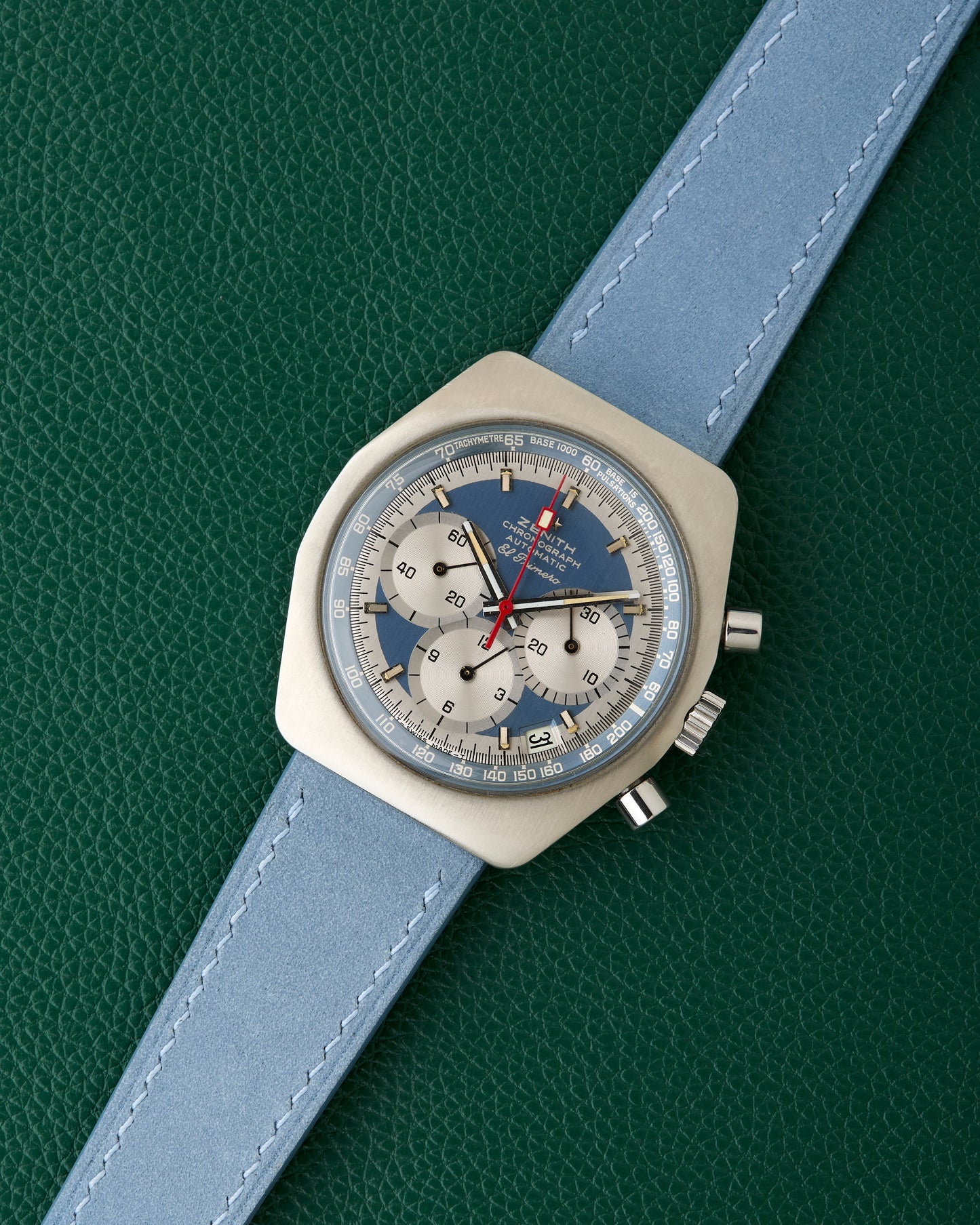 Zenith A788 El Primero Vintage Chronograph Pulsations Blue Dial