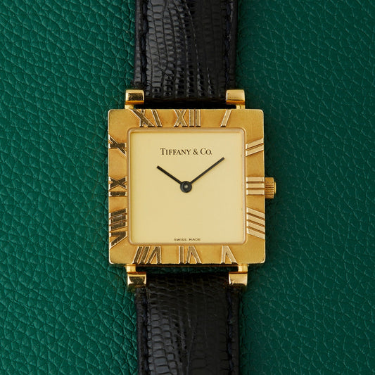 Tiffany & Co. Atlas Ref. L3630 Square 18k Yellow Gold With Box