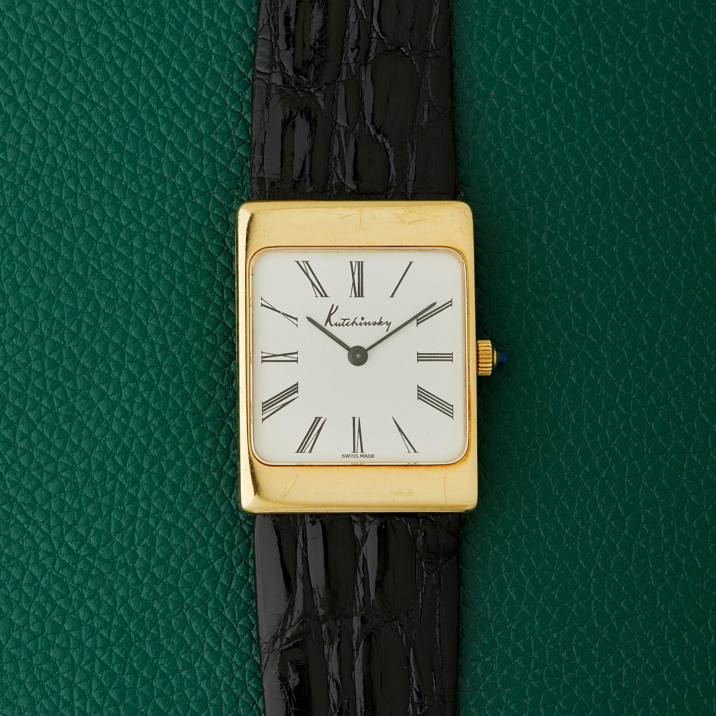 Kutchinsky by Chopard LUC 18K Yellow Gold Tank Ref. 2084 Box – Tortoise ...