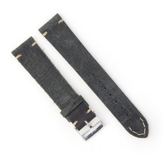 Hatchling Vintage Inspired Watch Strap Band Grey-Long 19mm