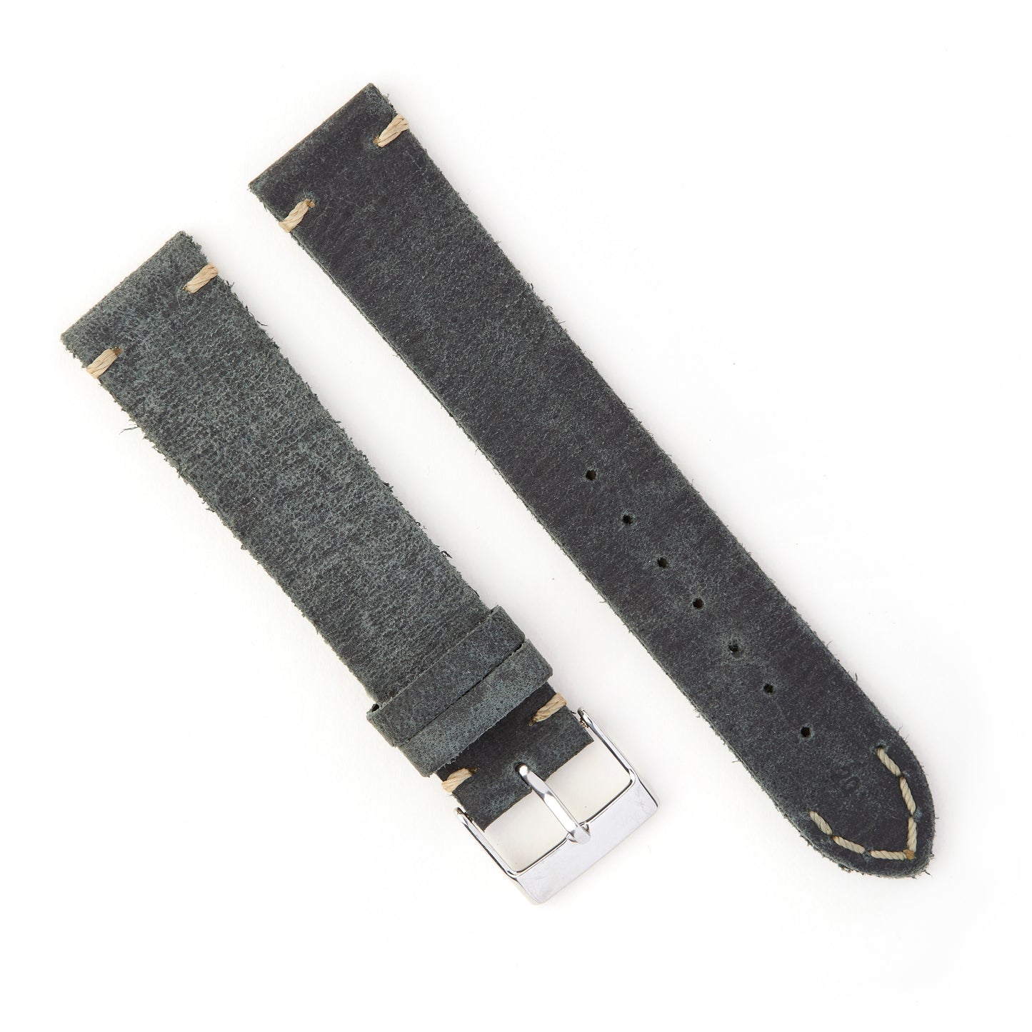 Hatchling Straps Vintage Inspired Grey-Long 19mm