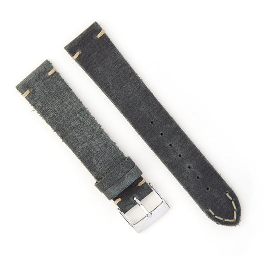 Hatchling Straps Vintage Inspired Grey-Long 19mm