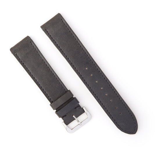 Hatchling Straps Vintage Inspired Black-Long 19mm