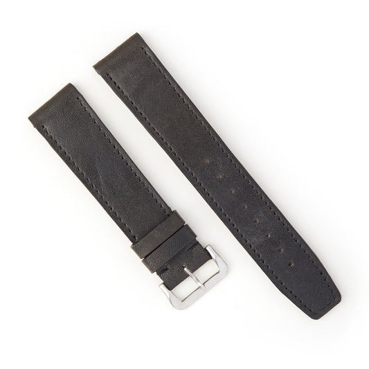 Hatchling Straps Vintage Inspired Black-Long 19mm