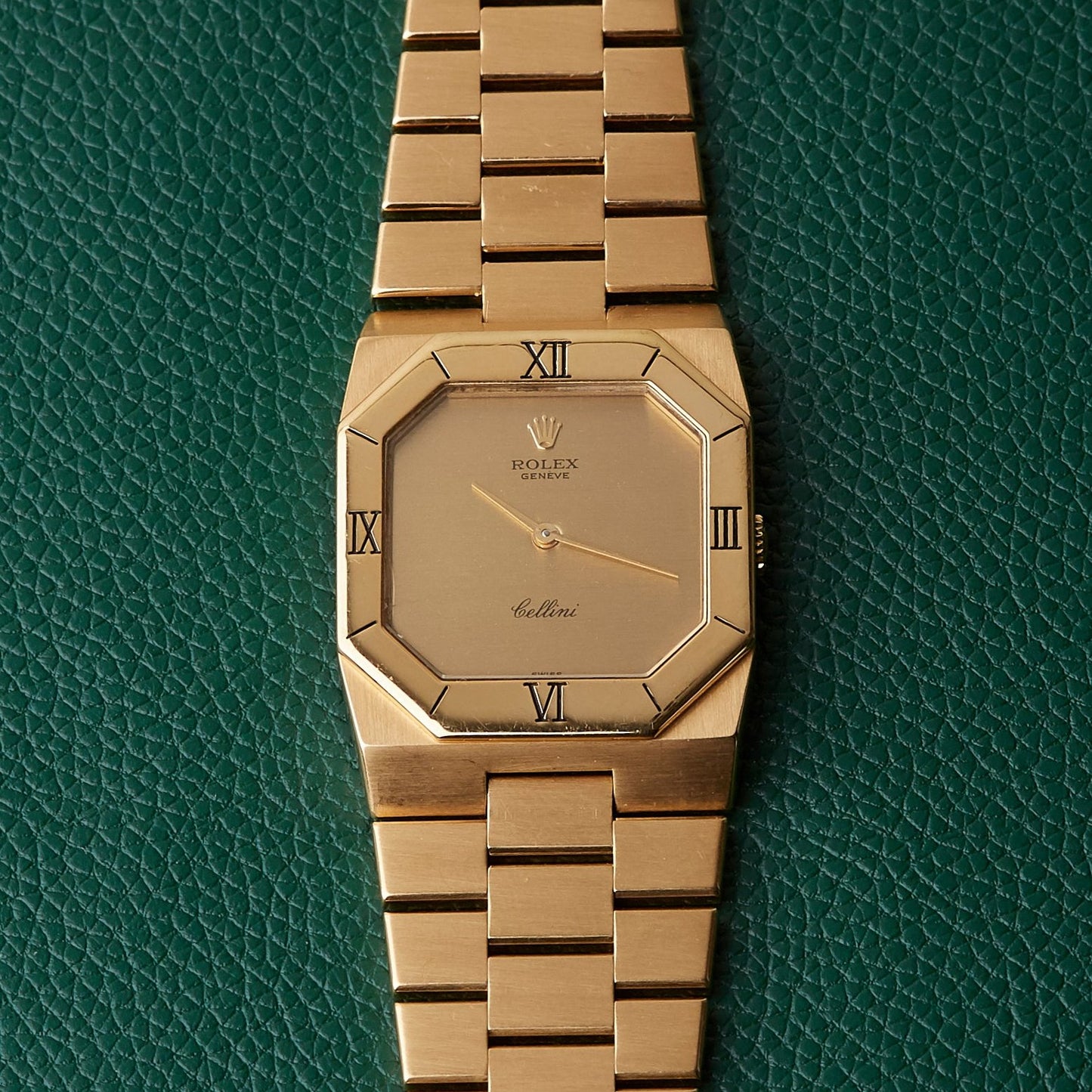 Rolex Cellini Reference 4350 Yellow Gold 18k Vintage Integrated Bracelet