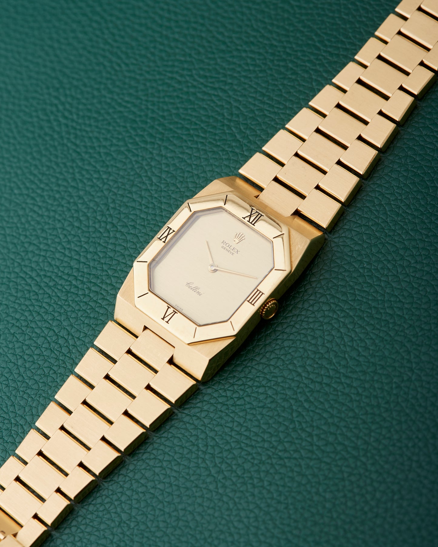 Rolex Cellini Reference 4350 Yellow Gold 18k Vintage Integrated Bracelet