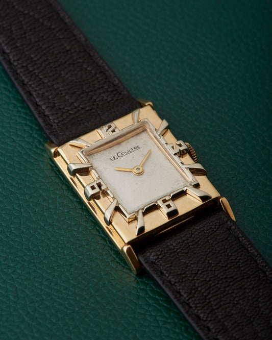 LeCoultre 14K Gold Art Deco Jaeger-LeCoultre Numerals Bezel Vintage Watch