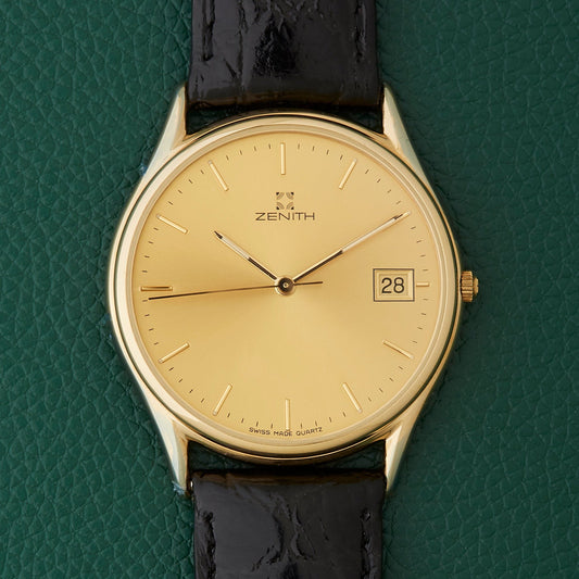 Zenith NOS Ref. 27.2190.226 Gold Plated Signed Strap & Buckle