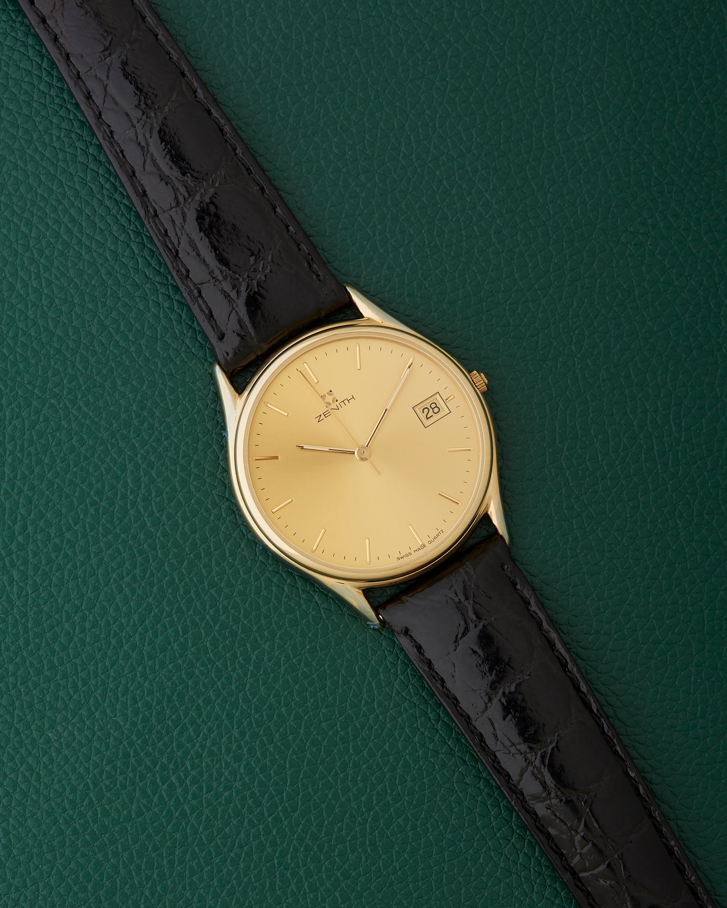 Zenith NOS Ref. 27.2190.226 Gold Plated Signed Strap & Buckle