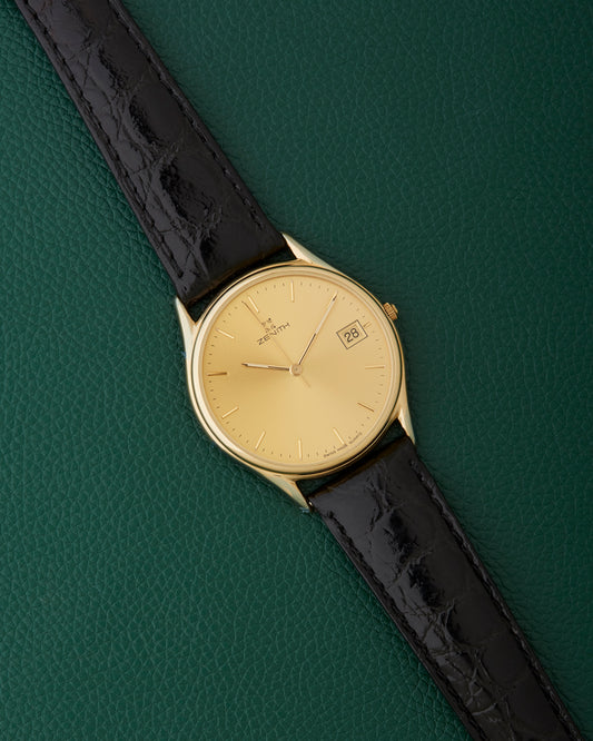 Zenith NOS Ref. 27.2190.226 Gold Plated Signed Strap & Buckle