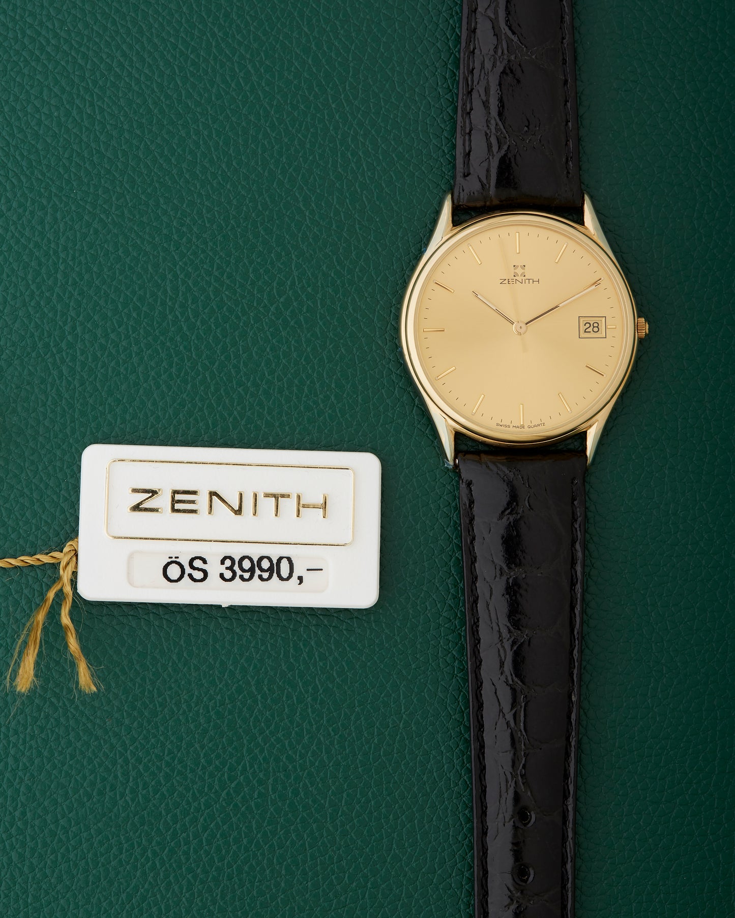 Zenith NOS Ref. 27.2190.226 Gold Plated Signed Strap & Buckle