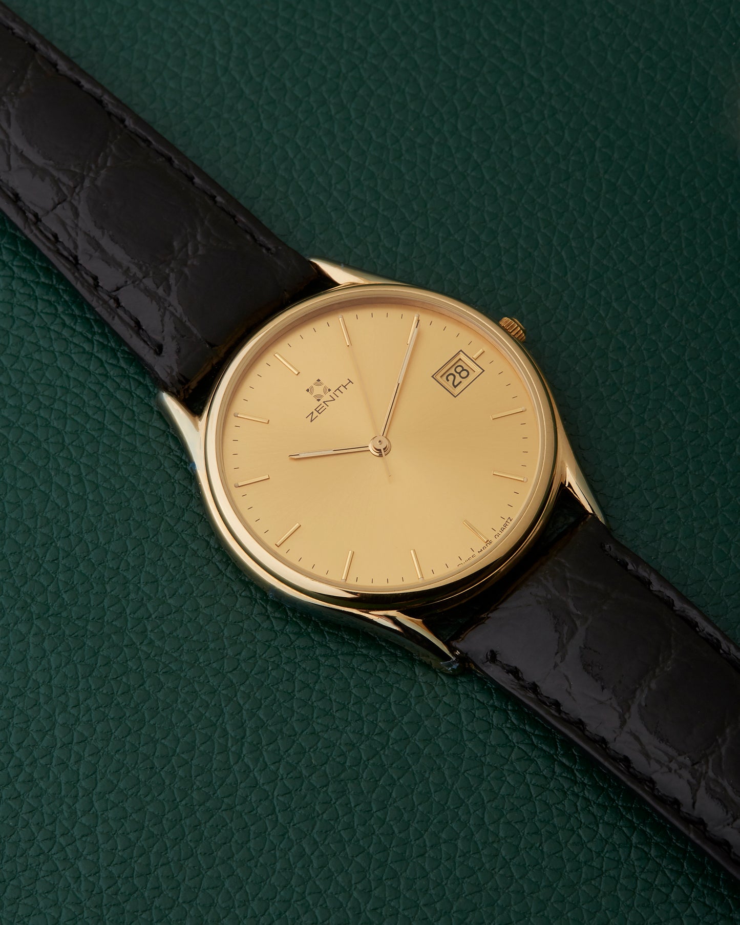 Zenith NOS Ref. 27.2190.226 Gold Plated Signed Strap & Buckle