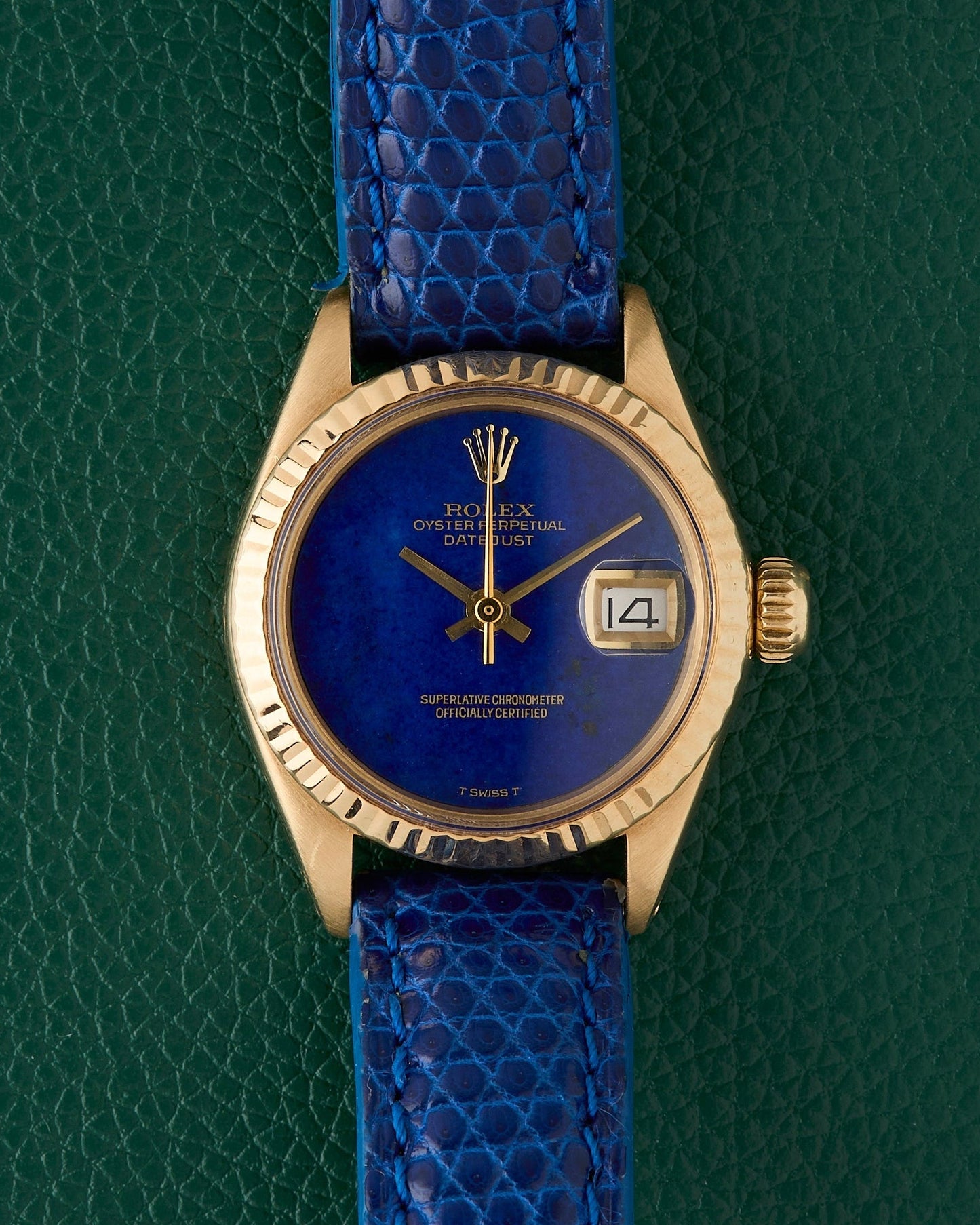Rolex Lady-DateJust Ref. 6917 Lapis Blue Dial 18K YG 1974