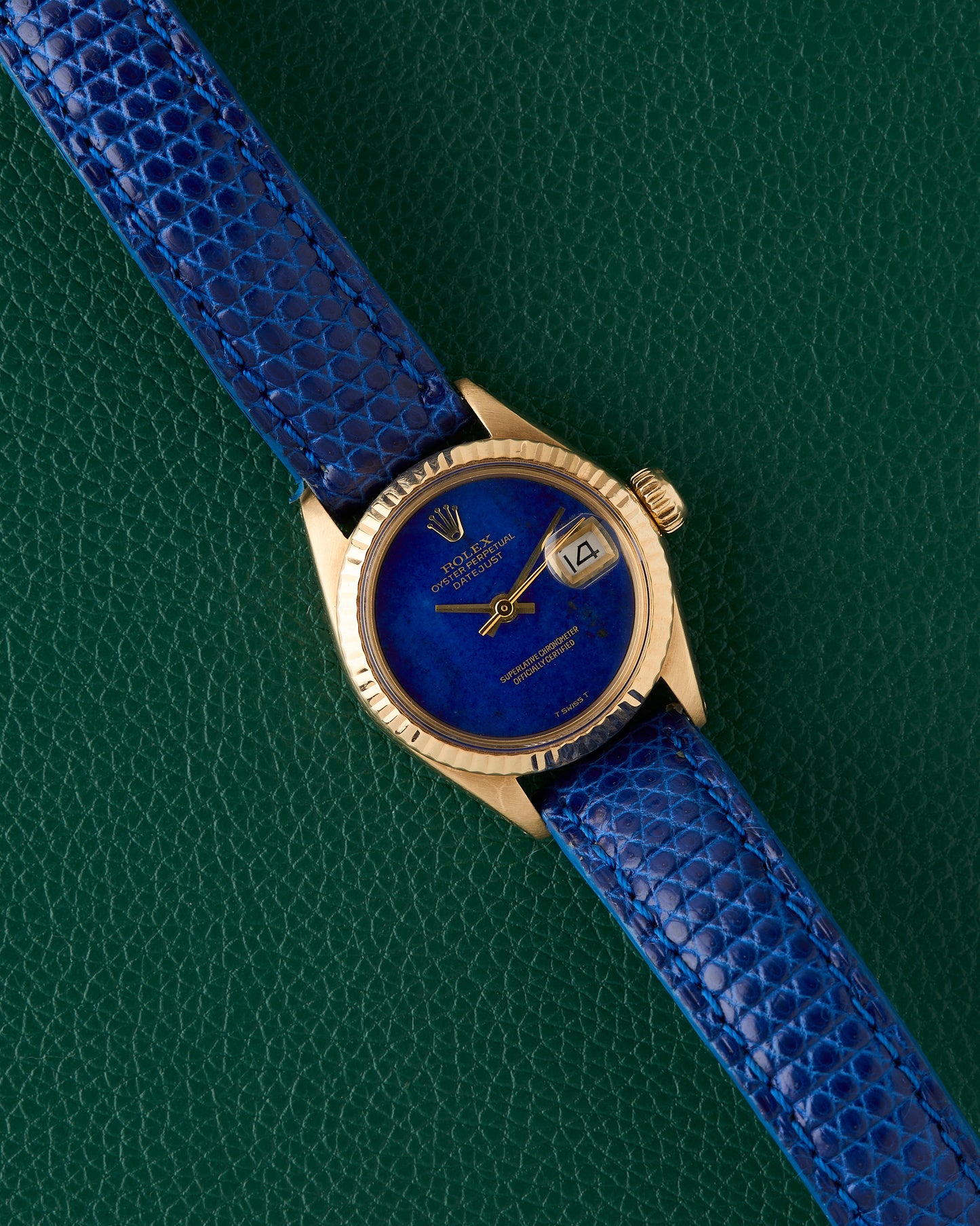 Rolex Lady-DateJust Ref. 6917 Lapis Blue Dial 18K YG 1974