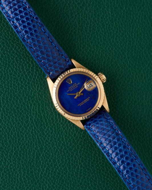Rolex Lady-DateJust Ref. 6917 Lapis Blue Dial 18K YG 1974