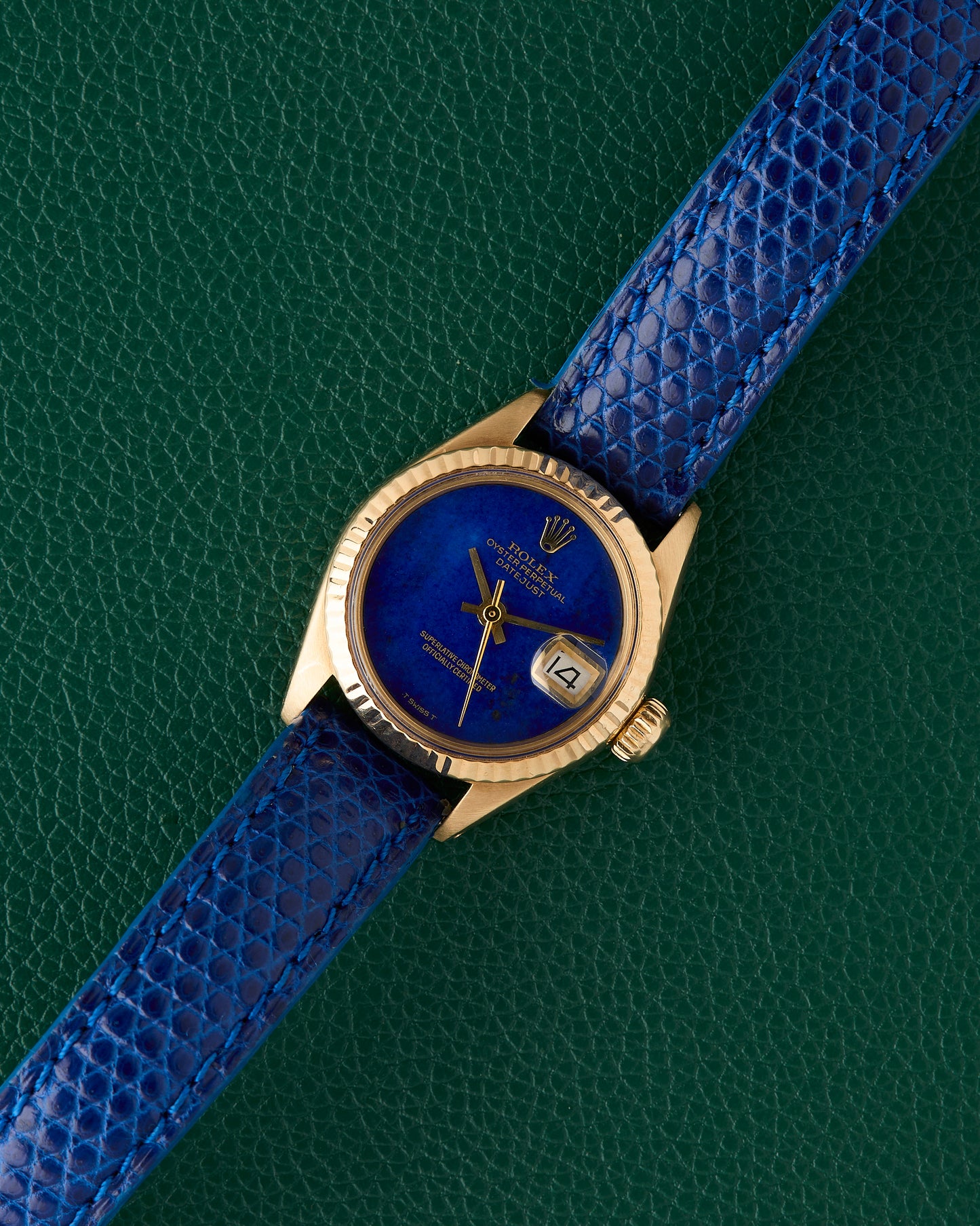 Rolex Lady-DateJust Ref. 6917 Lapis Blue Dial 18K YG 1974