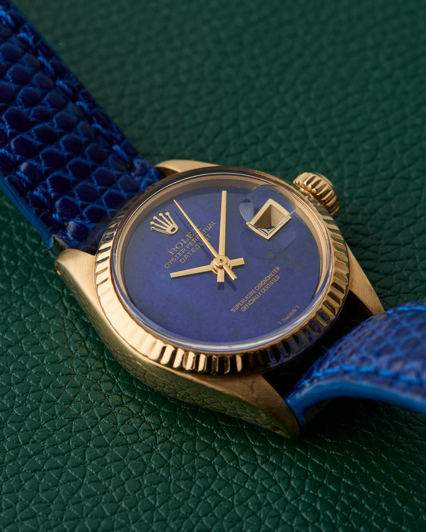 Rolex Lady-DateJust Ref. 6917 Lapis Blue Dial 18K YG 1974