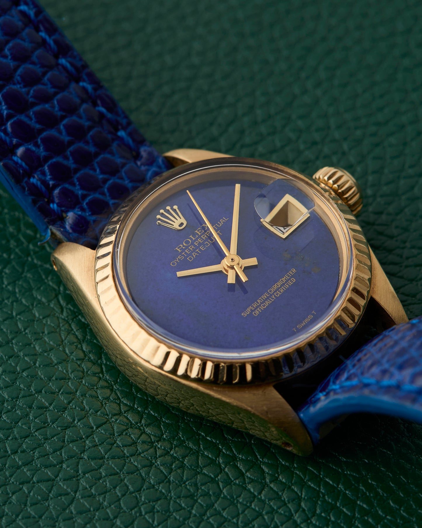 Rolex Lady-DateJust Ref. 6917 Lapis Blue Dial 18K YG 1974