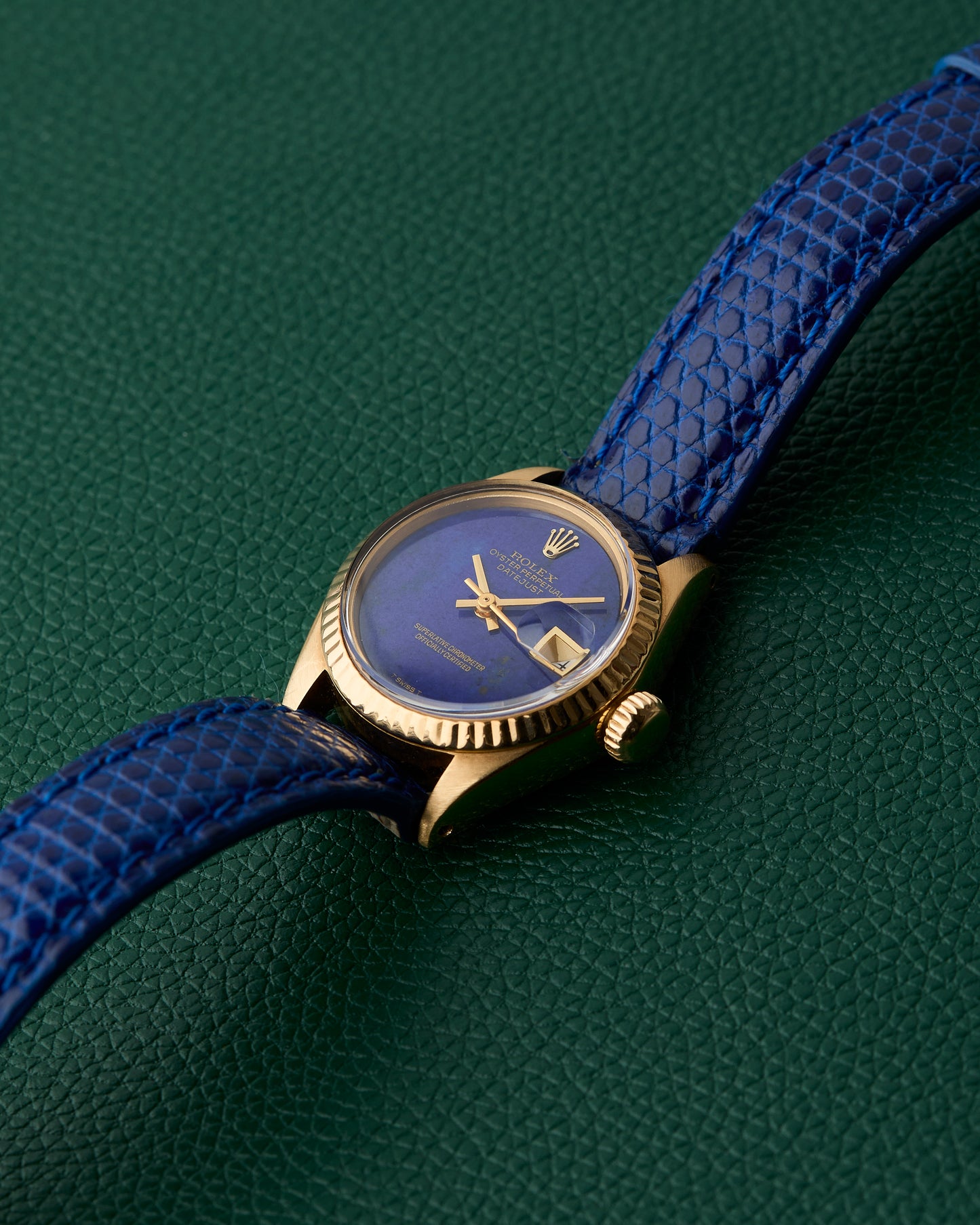Rolex Lady-DateJust Ref. 6917 Lapis Blue Dial 18K YG 1974