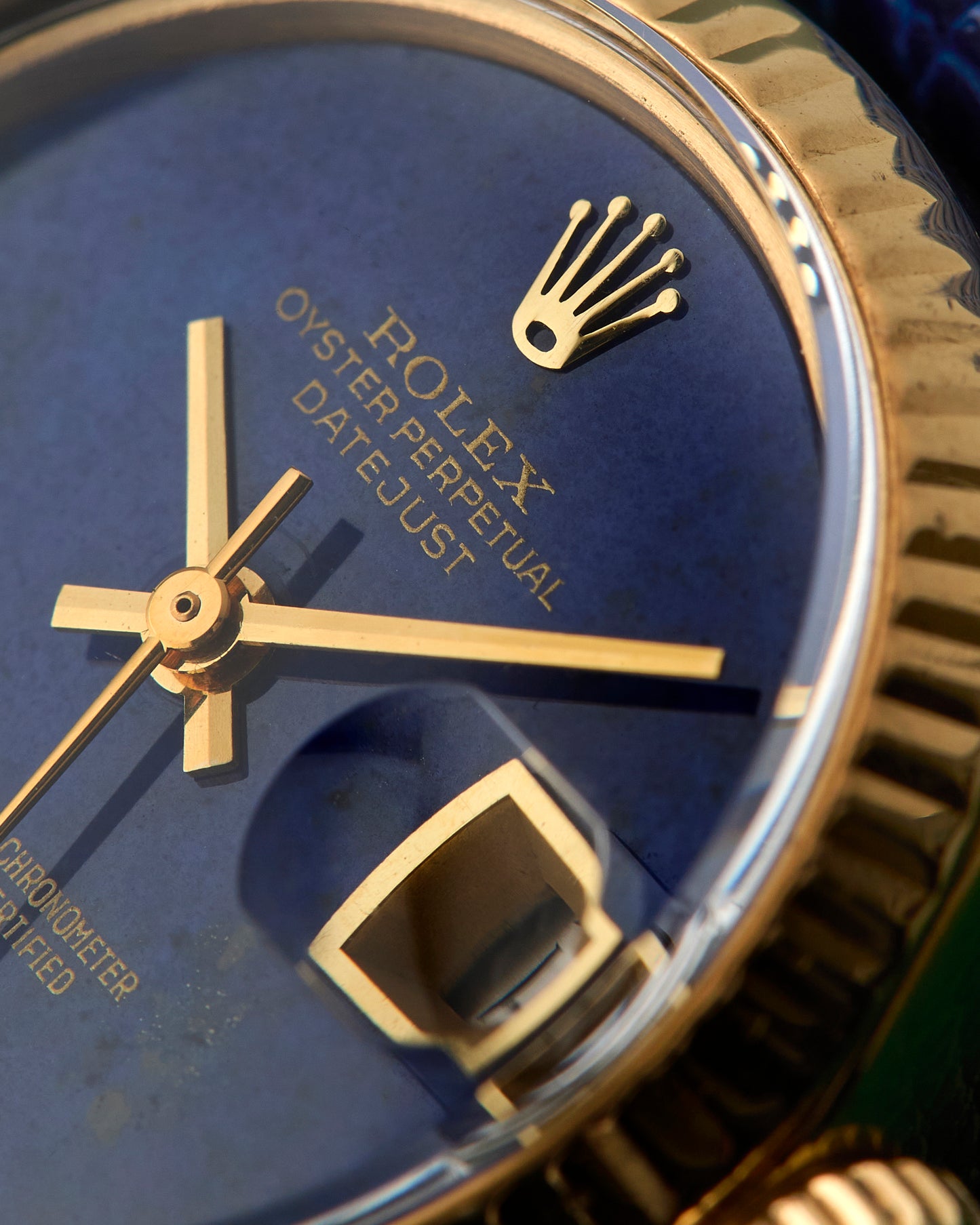 Rolex Lady-DateJust Ref. 6917 Lapis Blue Dial 18K YG 1974