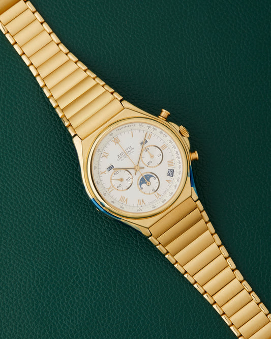 Zenith El Primero 60.0160.418 Port Royal 18k Yellow Gold NOS