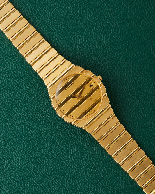 Piaget Polo Date 15661 C701 Round Jumbo 18K Gold