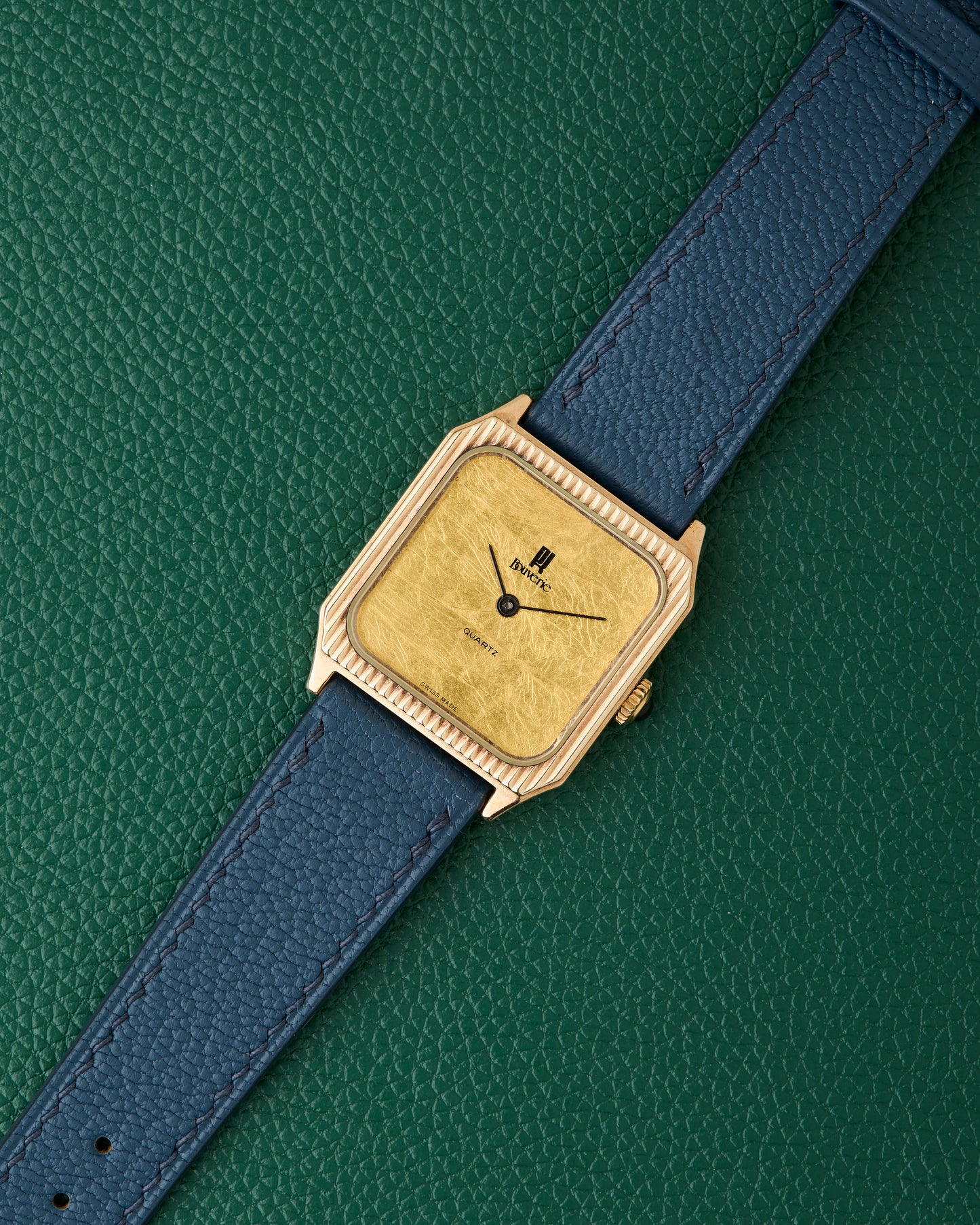 Bouverie 9K British London Yellow Gold Tank Quartz Vintage 1983