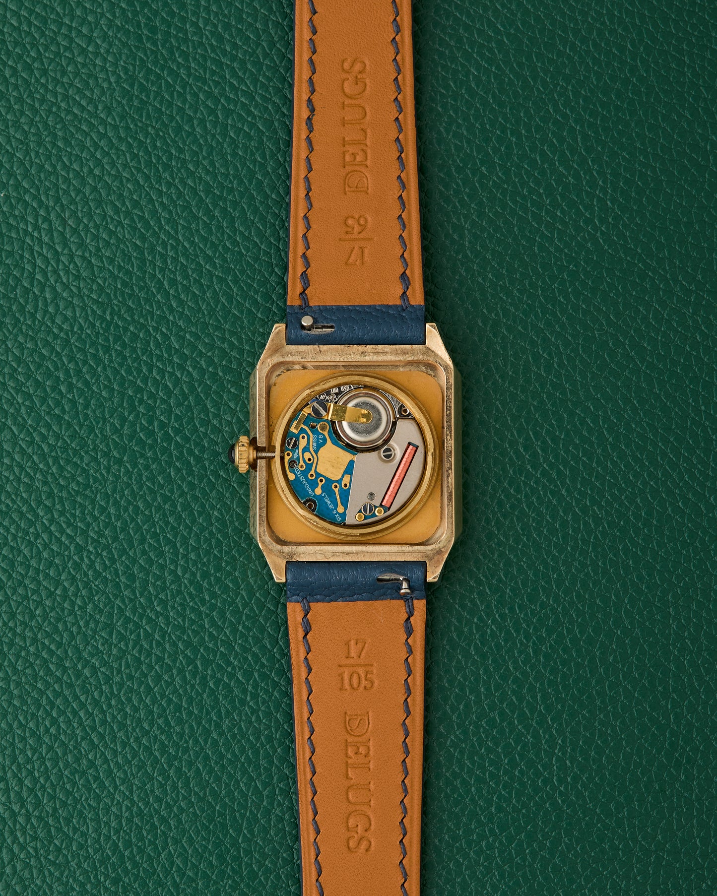 Bouverie 9K British London Yellow Gold Tank Quartz Vintage 1983