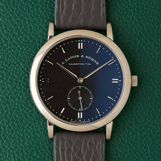 A. Lange & Söhne Saxonia Ref. 215.029 Box 2008 Papers 18k White Gold