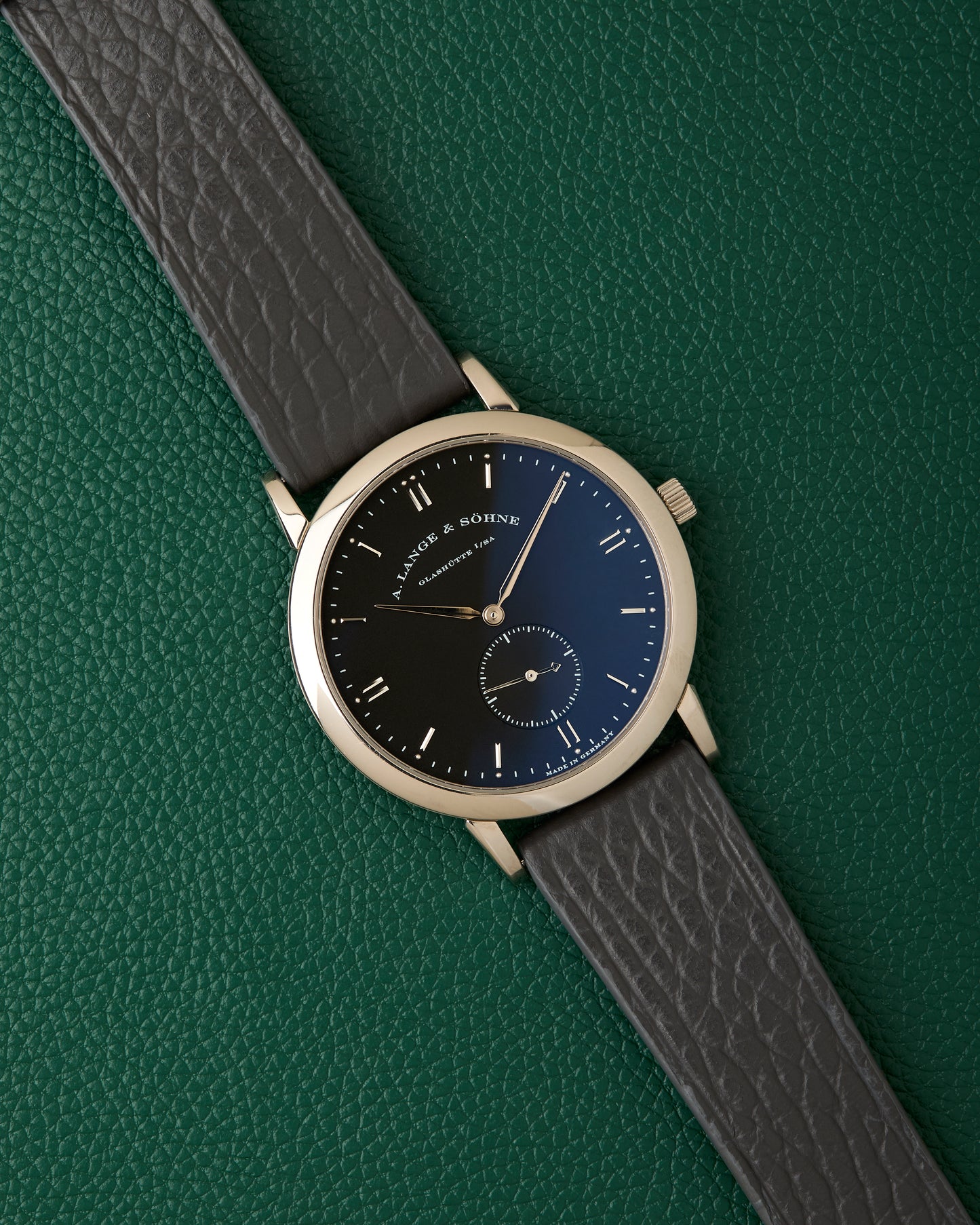 A. Lange & Söhne Saxonia Ref. 215.029 Box 2008 Papers 18k White Gold