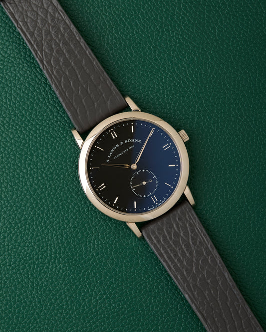 A. Lange & Söhne Saxonia Ref. 215.029 Box 2008 Papers 18k White Gold