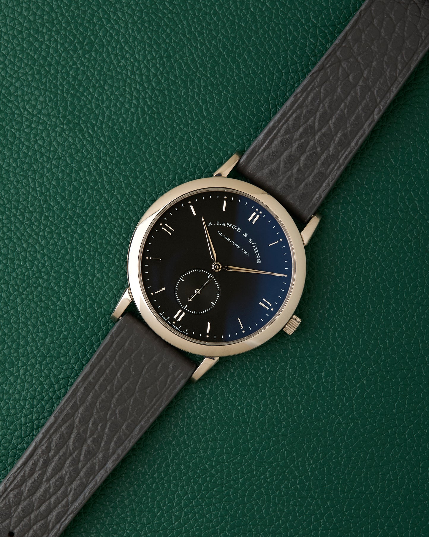 A. Lange & Söhne Saxonia Ref. 215.029 Box 2008 Papers 18k White Gold