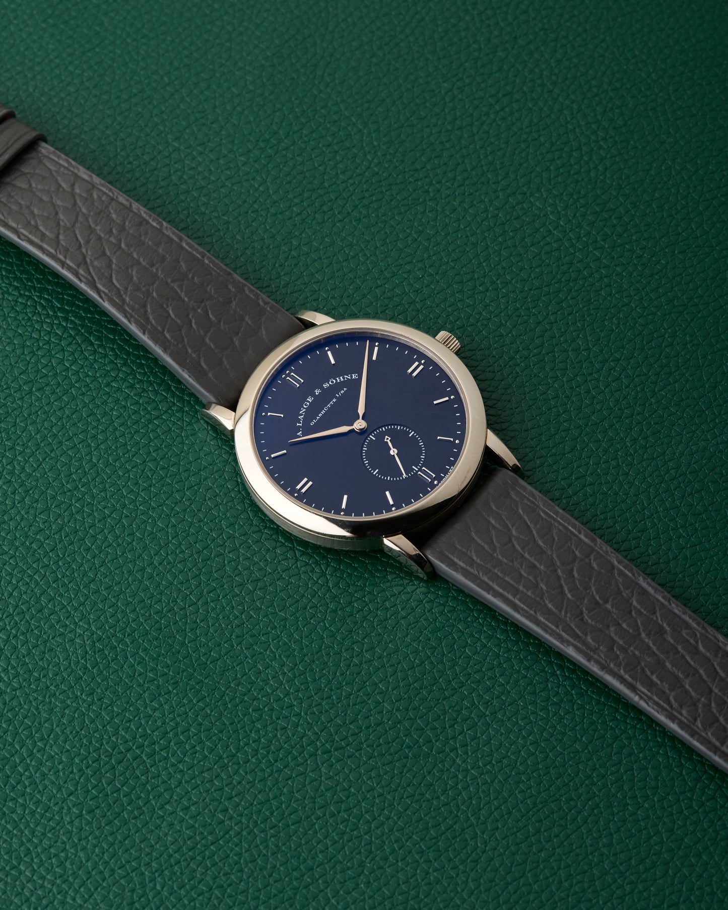 A. Lange & Söhne Saxonia Ref. 215.029 Box 2008 Papers 18k White Gold