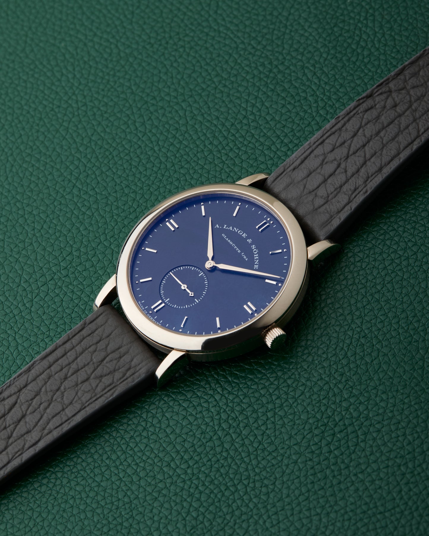 A. Lange & Söhne Saxonia Ref. 215.029 Box 2008 Papers 18k White Gold