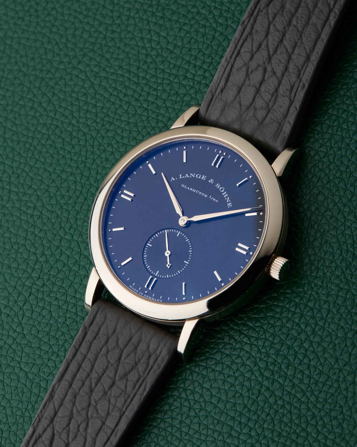 A. Lange & Söhne Saxonia Ref. 215.029 Box 2008 Papers 18k White Gold