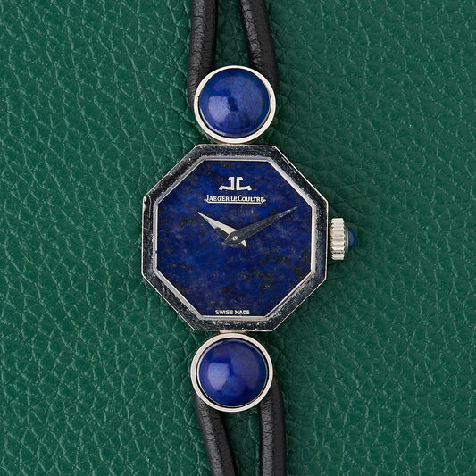 Jaeger-Le Coultre 18k White Gold Octagon Lapis Lazuli Dial