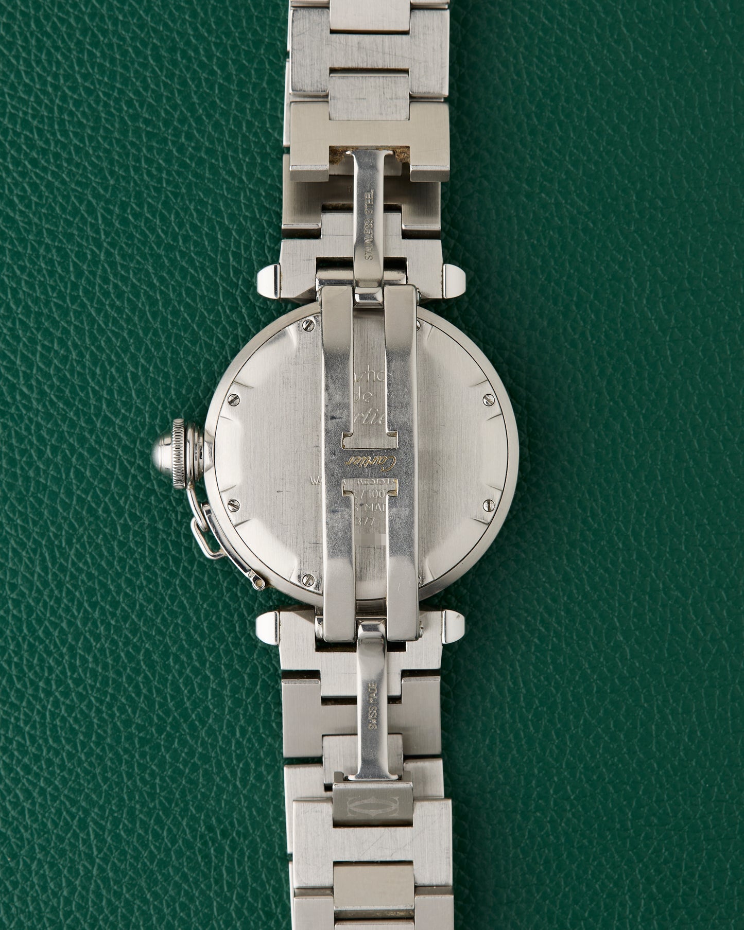 Cartier Pasha C GMT Ref. 2377 Steel Bracelet Automatic Red Box