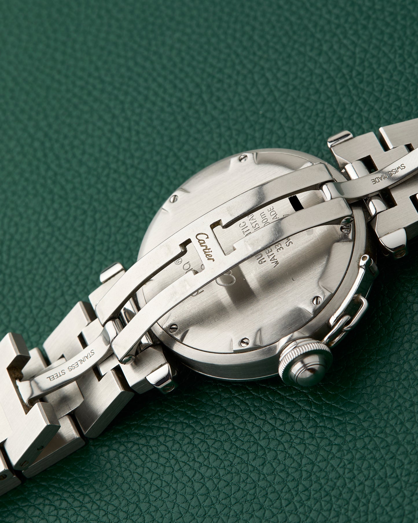 Cartier Pasha C GMT Ref. 2377 Steel Bracelet Automatic Red Box