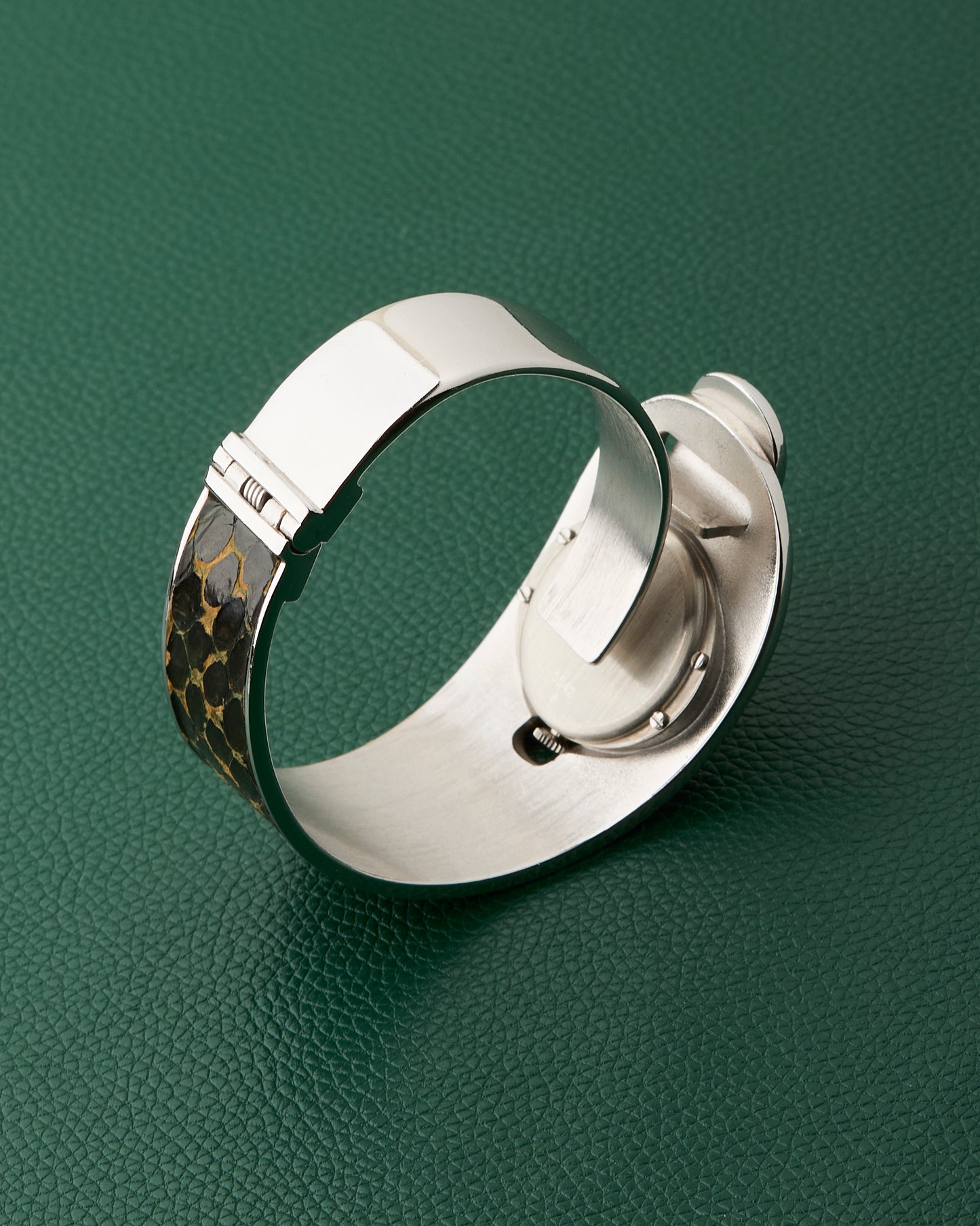 Consul Sculptural Reflective Patterned Cuff Bracelet Watch