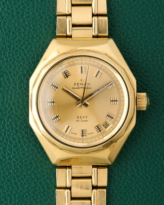Zenith Defy de Luxe 18k Yellow Gold Octagon 18K Chiclets Bracelet 1971
