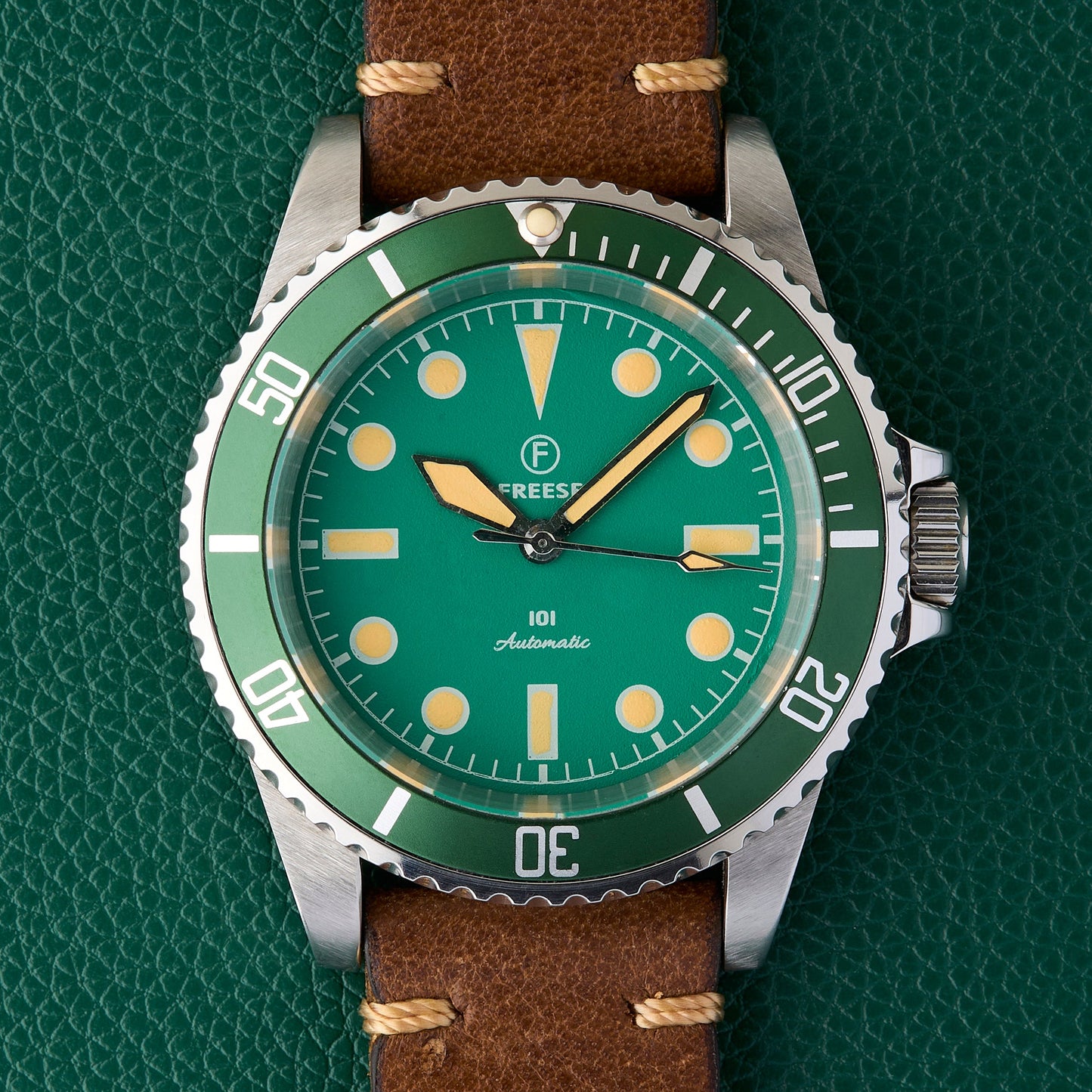Freese 101 Green Dial Green Bezel Automatic Simon Freese Watch