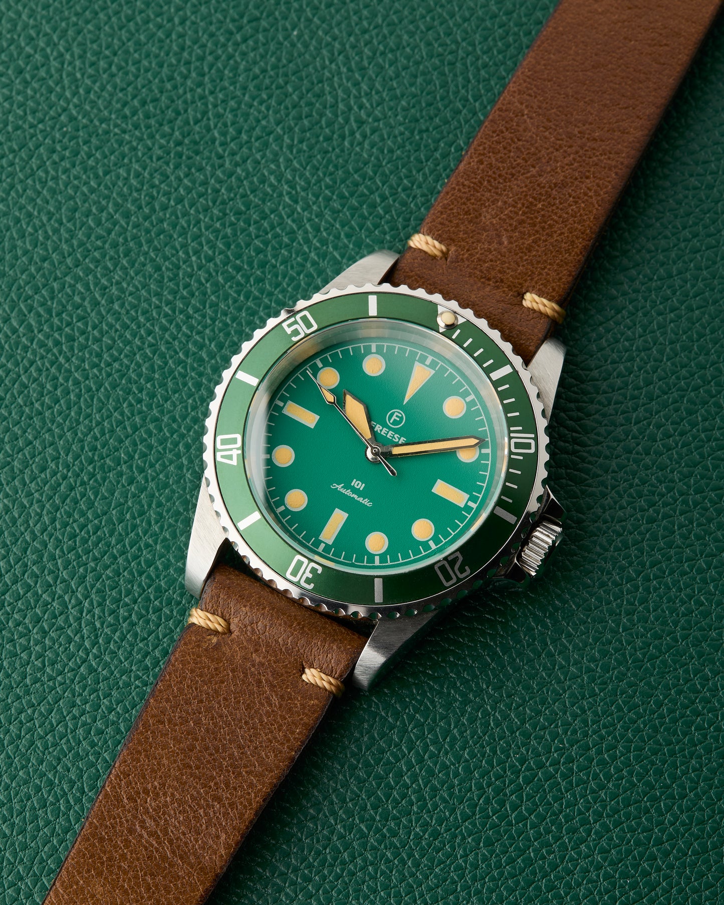 Freese 101 Green Dial Green Bezel Automatic Simon Freese Watch